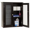 Best Choice Products Bathroom Wall Wood Medicine Cabinet Organization