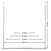 STORAGE MANIAC 2-Pack Adjustable Hanging Closet Rod