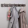 mDesign Wall Mount 12 Hook Steel Storage Organizer Rack for Coats