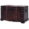 Storage Trunk Wood, Antique Treasure Chest Large