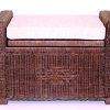 Bruno Handmade 32 Inch Rattan Wicker Chest Storage Trunk Organizer