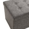 Seville Classics 31.5" Foldable Storage Bench Footrest Toy Chest