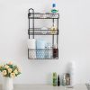 MyGift 3-Tier Rustic Chicken Wire Wall Hanging Bathroom Organizer