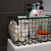 Wire Storage Shelf Basket (Set of 2, Industrial Grey) - Stylish Organization for Every Room