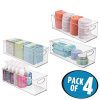 mDesign Storage Bins with Built-in Handles for Organizing Hand Soaps