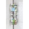 mDesign Metal Bathroom Shower Storage Constant Tension Pole Caddy