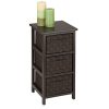 Honey-Can-Do 3-Drawer Natural Wood Frame Storage Organizer Chest