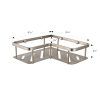 Maykke Blossom Wall Mounted Corner Shower Basket Bathroom