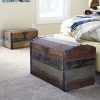 Household Essentials Stripped Weathered Wooden Storage Trunk