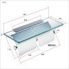 Double Toilet Paper Holder with Glass Shelf and Mobile Rack - Contemporary Bathroom Storage Solution