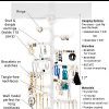 All Hung Up 12-Tier Extra Capacity Over The Door OR Wall Mounted Jewelry
