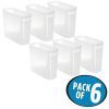 mDesign Slim Plastic Rectangular Small Trash Can Wastebasket