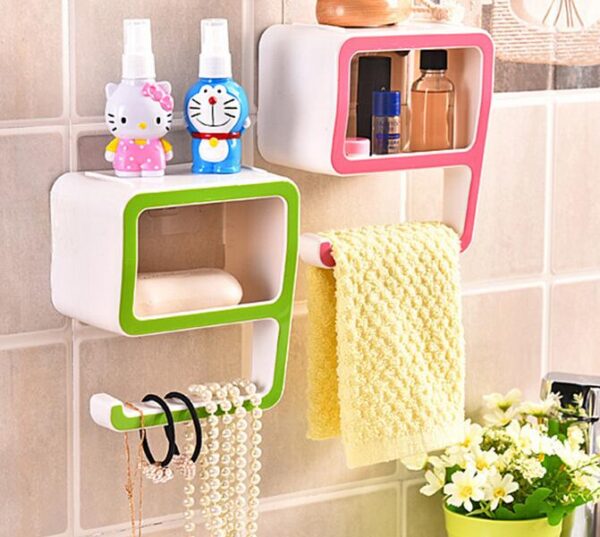 New Fashion 9 shape Wall Hanging Shelf Rack Bathroom Storage