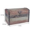 Household Essentials Stripped Weathered Wooden Storage Trunk