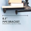 PIPE DÉCOR Industrial Pipe Wooden Shelves, Distressed Aged Wood Paired