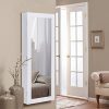 Armoire Cabinet Mounted Mirrored Jewelry Organizer Storage - Flash Silvery Elegance for Limited Space