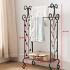Kings Brand Furniture Black Metal with Gold Leaf Free Towel