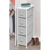 mDesign Narrow Vertical Dresser Storage Tower