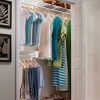 Shelf DIY Closet Organizer Kit - Expandable Hanging & Shelf Space, 2 Units, 12.2 ft. - White