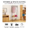 Fresh Household Freestanding Closet, Double Rod Heavy Duty Garment Rack