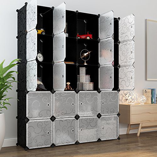 LANGRIA 20 Storage Cube Organizer Wardrobe Modular Closet Plastic Cabinet