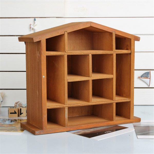 Maximize Storage and Style with Hot Selling 12-Grid Wooden Wall Hanging Shelf – Ideal Organizer for Kitchen, Bedroom, Bathroom, and Living Room