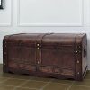 vidaXL Large Wood Treasure Drawer Blanket Storage Chest Vintage