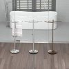 Gatco Floor Standing S Style Towel Holder, Satin Nickel