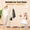 White Wooden Coat Rack - Stylish Entryway Hall Tree with 8 Hooks for Jackets, Scarves, and Accessories
