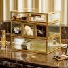 PuTwo Vintage Makeup Organizer 3 Layers 6 Drawers Detachable