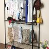 Homdox Double Rod Closet 3 Shelves Wire Shelving Clothing