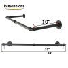 AddGrace Industrial Iron Pipe Clothing Garment Rack Wall