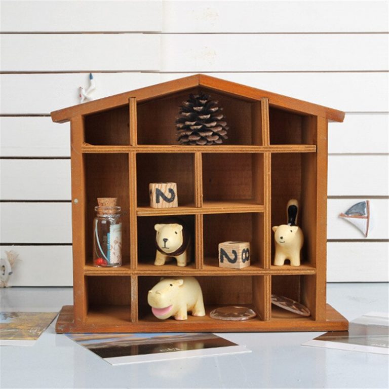 Hot Sales12 Grids Rack Wall Hanging Wooden Storage