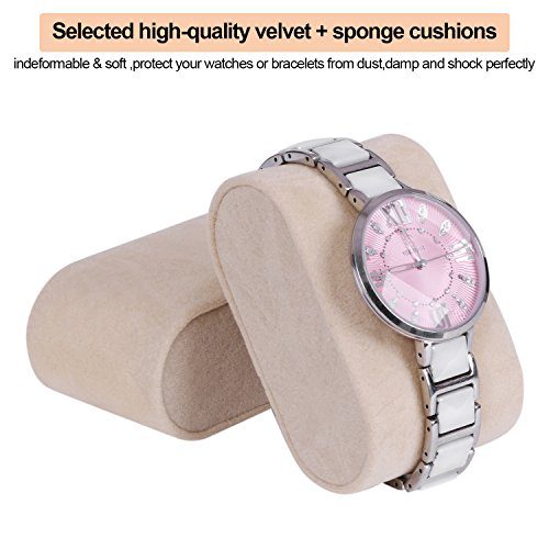 BEWISHOME Jewelry Box Organizer with 4 Watch Case Removable Tray Jewelry
