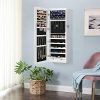 SONGMICS Full Screen Mirrored Jewelry Cabinet Armoire