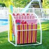 TowelMaid Curved 7 Bar Freestanding Outdoor Poolside Towel Rack