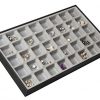 JackCubeDesign Stackable Leather Jewelry Tray Earring Necklace Bracelet