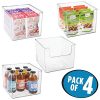 Clear Plastic Food Storage Bins - Versatile Kitchen Organizers for Pantry and Cabinets