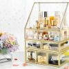 PENGKE X-Large Gold Makeup Organizers,Dust Proof Cosmetic and Jewelry Storage