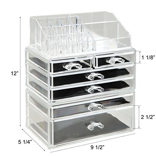 Finnhomy 3 Tier Acrylic Makeup Cosmetic Jewelry Diamond Organizer