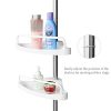 Shower Effortlessly – Adjustable Tension Corner Shower Caddy, Rustproof & Easy Install