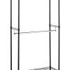 Whitmor Supreme Double Rod Garment Rack Rolling Clothes Organizer
