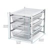 EZOWare 3 Tier Pull Out Organizer Cabinet Sliding Drawer For Bathroom