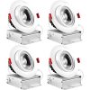 Luxrite 4 Inch LED Gimbal Recessed Light with Junction Box