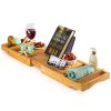 Bambusi Premium Bamboo Bathtub Tray - Natural Wood Luxury