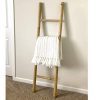 Decorative 5-Foot Natural Beige Bamboo Wall-Leaning Towel