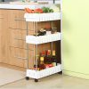 Removable Storage Rack Shelf with Wheels Bathroom/Kitchen/Refrigerator