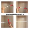 Cupboard Bars Tensions Rod Curtain Rod Closet Rod 28" to 48" Extendable Width Adjustable Spring Tension Rods Fit in The Spaces to Stay Up