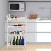 Rackaphile 4-Tier Slim Slide Out Storage Tower Rack Mesh Rolling Organization
