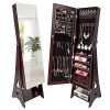SUNCOM 6 LED Jewelry Cabinet, Full Length Mirror Standing Jewelry